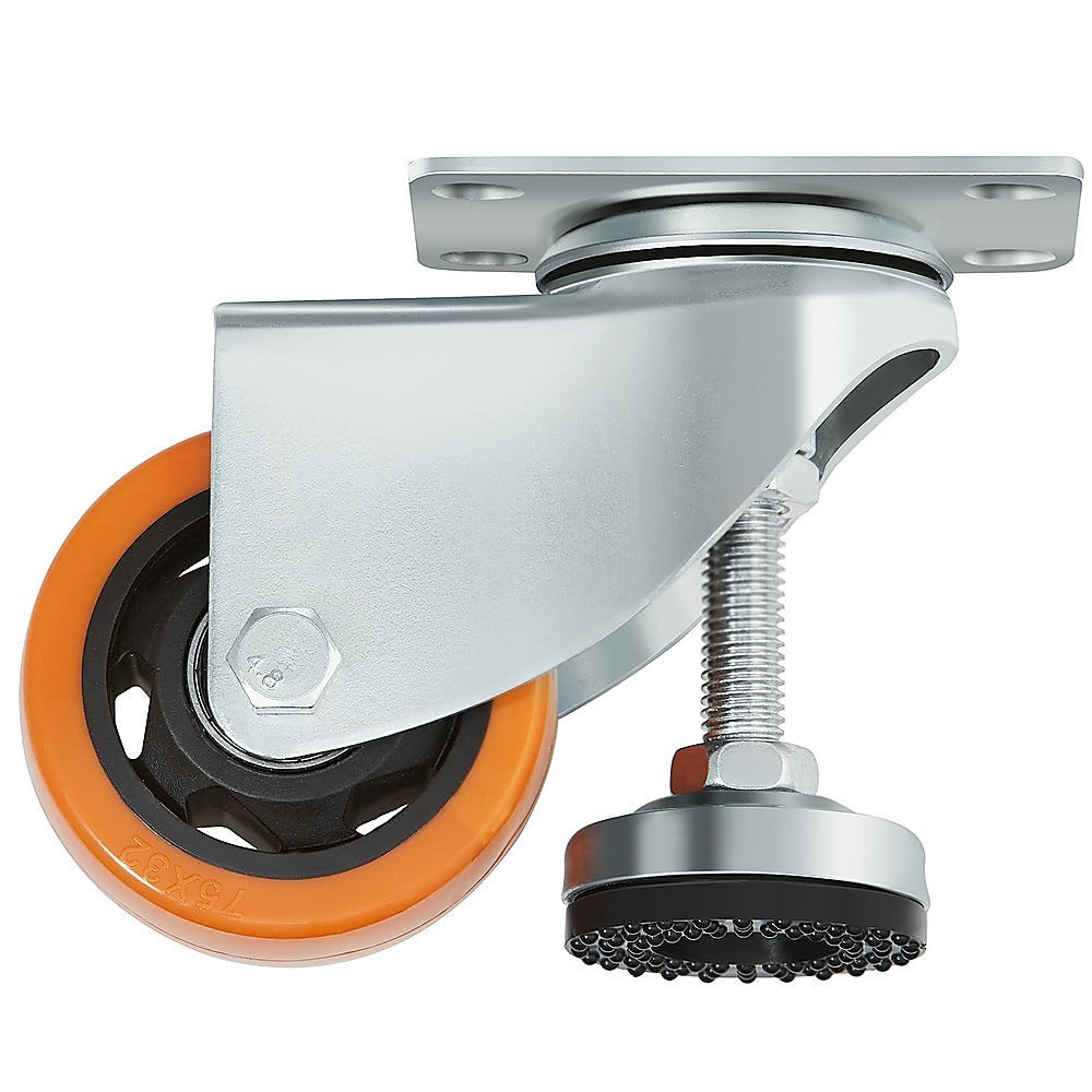 Leveling Casters Swivel Wheels Set of 4, 328 kg Total Load Capacity