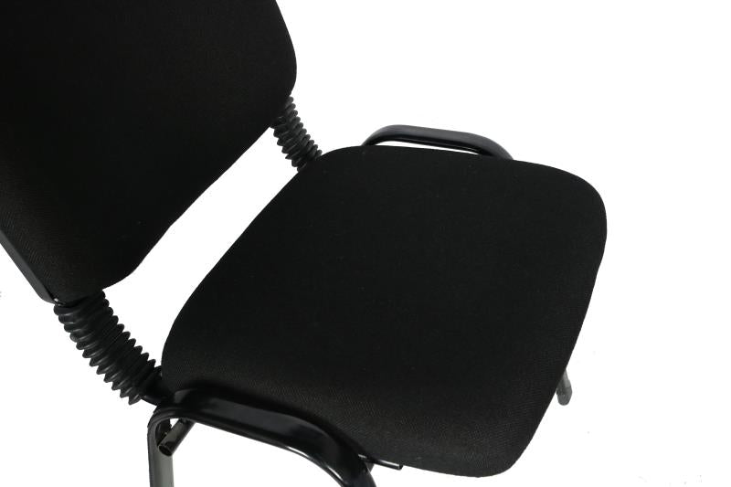 NNECN Stackable & Linkable Office Conference Visitor Community Chairs (Set of 7-Black)
