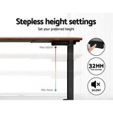 Artiss Standing Desk Motorised Dual Motor Rustic Brwon 120CM