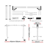 Artiss Standing Desk Motorised Dual Motor 140CM Walnut