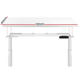 Artiss Standing Desk Motorised Electric Dual Motor 120CM White