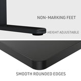FORTIA Sit Stand Standing Desk, 120x60cm, 72-118cm Height Adjustable, 70kg Load, Black/Black Frame