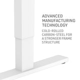 Fortia Sit To Stand Up Standing Desk, 120x60cm, 72-118cm Electric Height Adjustable, 70kg Load, White Oak Style/White Frame