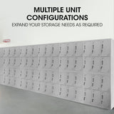 FORTIA 12 Doors Locker Cabinet Metal Storage Gym Home Office School - Light Grey