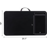 EKKIO Multifunctional Portable Bed Tray Laptop Desk with Cushion (Black)