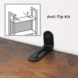 VASAGLE Bookshelf with 5 Shelves Rustic Brown and Black