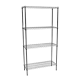 Modular Chrome Wire Storage Shelf 900 x 350 x 1800 Steel Shelving