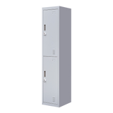 2-Door Vertical Locker for Office Gym Shed School Home Storage