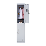 2-Door Vertical Locker for Office Gym Shed School Home Storage