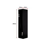 Black Two-Door L-shaped Office Gym Shed Storage Lockers