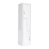 Grey Two-Door L-shaped Office Gym Shed Storage Lockers