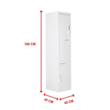 Grey Two-Door L-shaped Office Gym Shed Storage Lockers