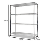 Modular Wire Storage Shelf 1200 x 450 x 1800mm Steel Shelving