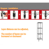 Modular Wire Storage Shelf 450 x 450 x 1800mm Steel Shelving