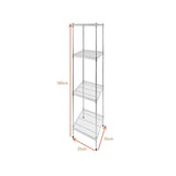 Modular Wire Storage Shelf 350 x 350 x 1800mm Steel Shelving