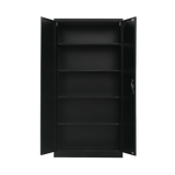 Two-Door Metal Cabinet Shelf Storage for Home Office Gym